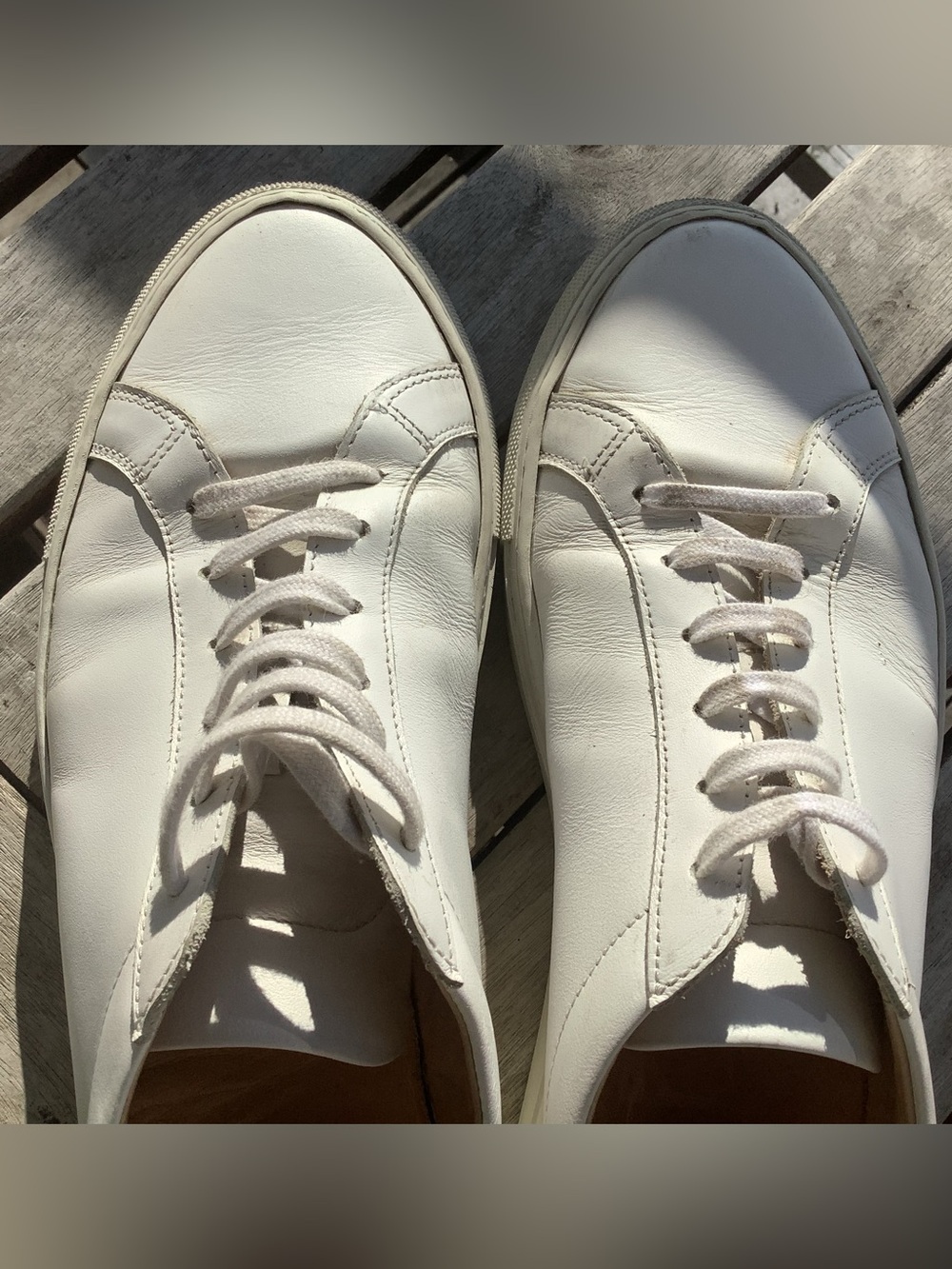 SuitSupply Trainer White Leather Casual Lace Up Sneaker - Men's Sz 10 (EU43) - Picture 4 of 8